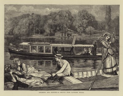 Vapor y Remo, un Boceto cerca de Cliveden Woods de Francis S. Walker